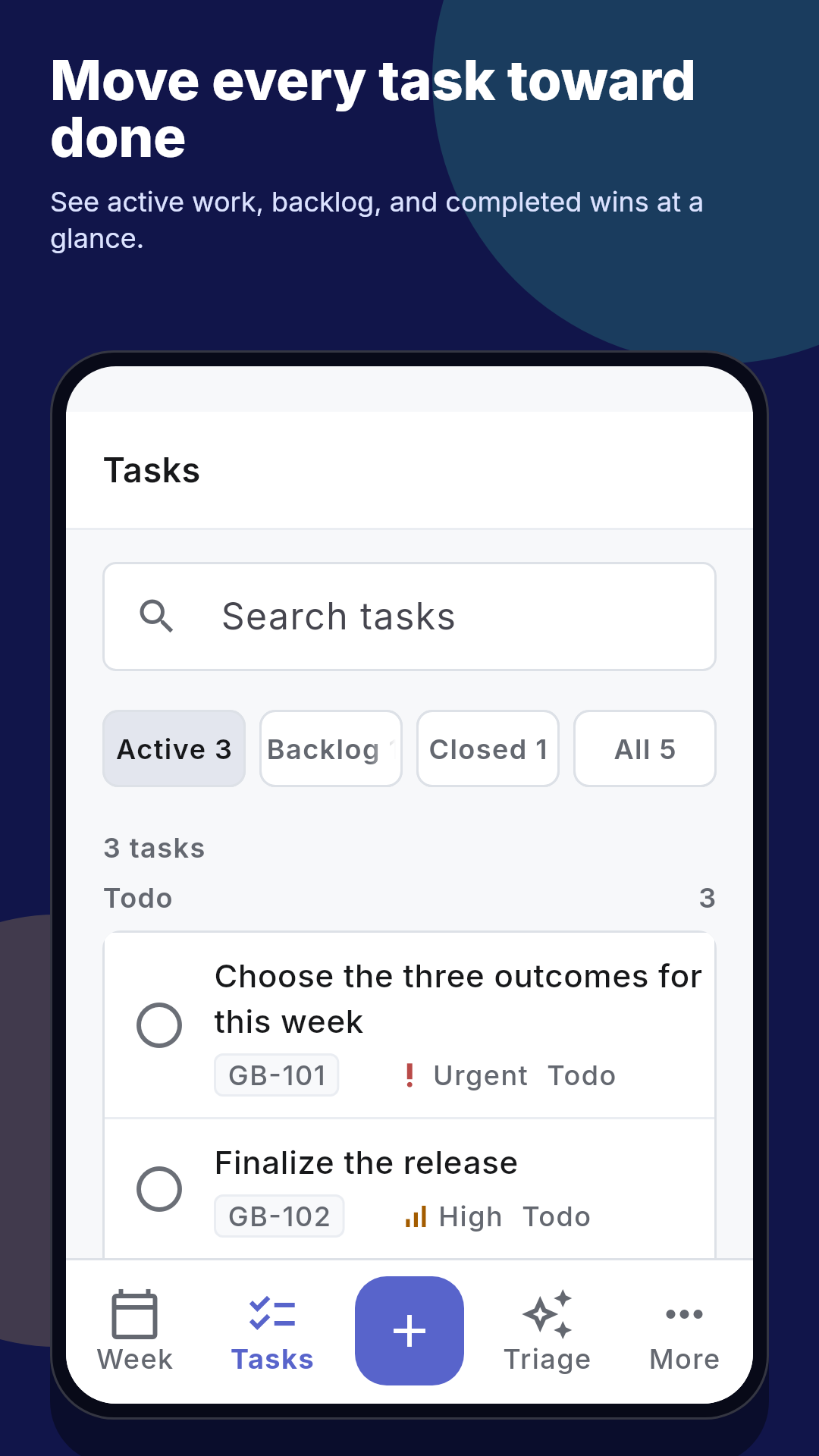 Getsbetter task list with priority and date controls
